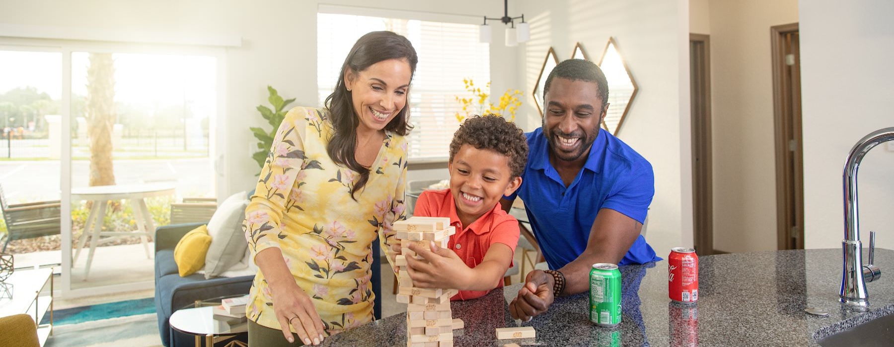family playing a game